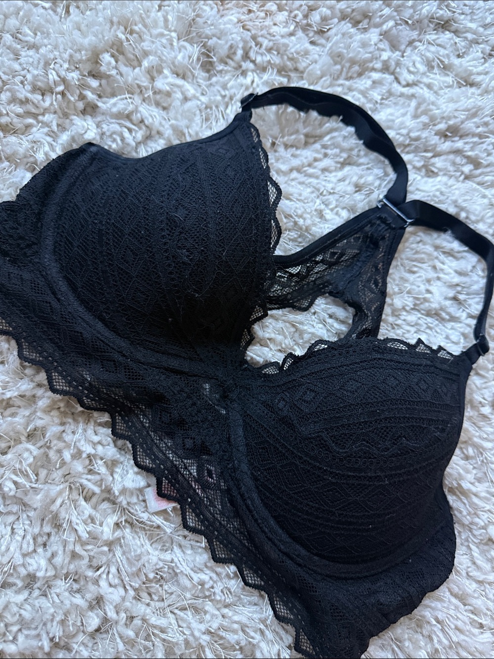 VS PINK Black Bra In Medium
